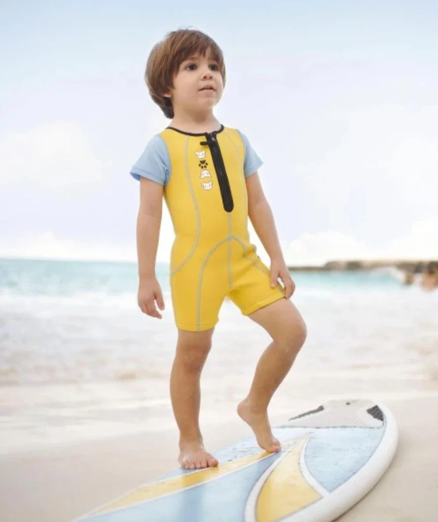 Arena neoprene wetsuit for kids - Friends - Yellow/light blue - Image 4