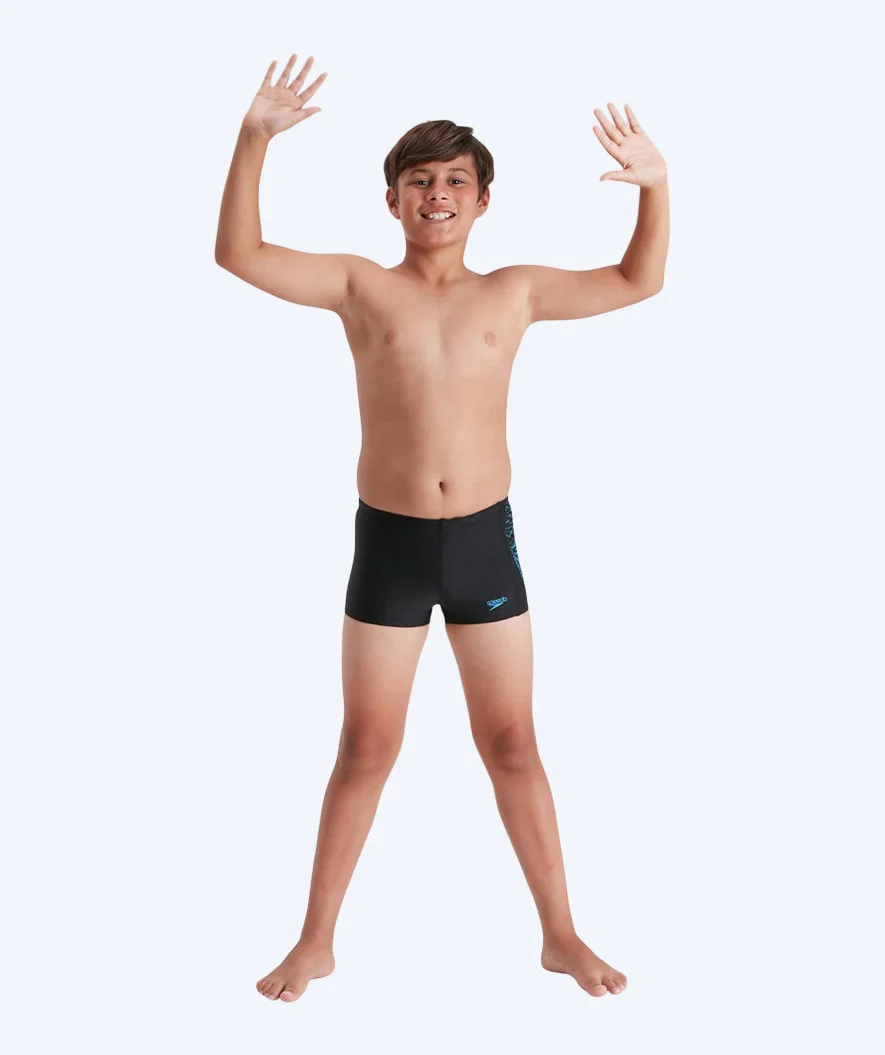 Speedo aquashorts for boys - Allover Panel - Black/light blue - Image 4