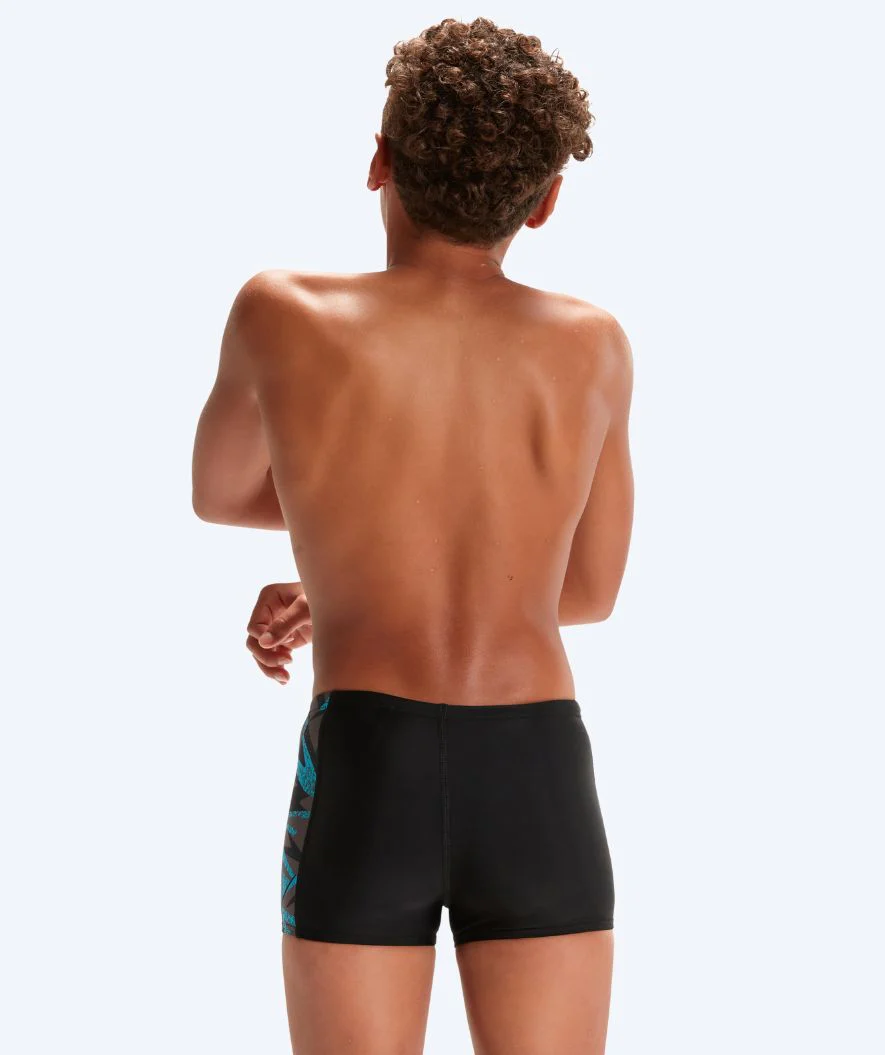 Speedo aquashorts for boys - Hyperboom Panel - Black/Blue - Image 3