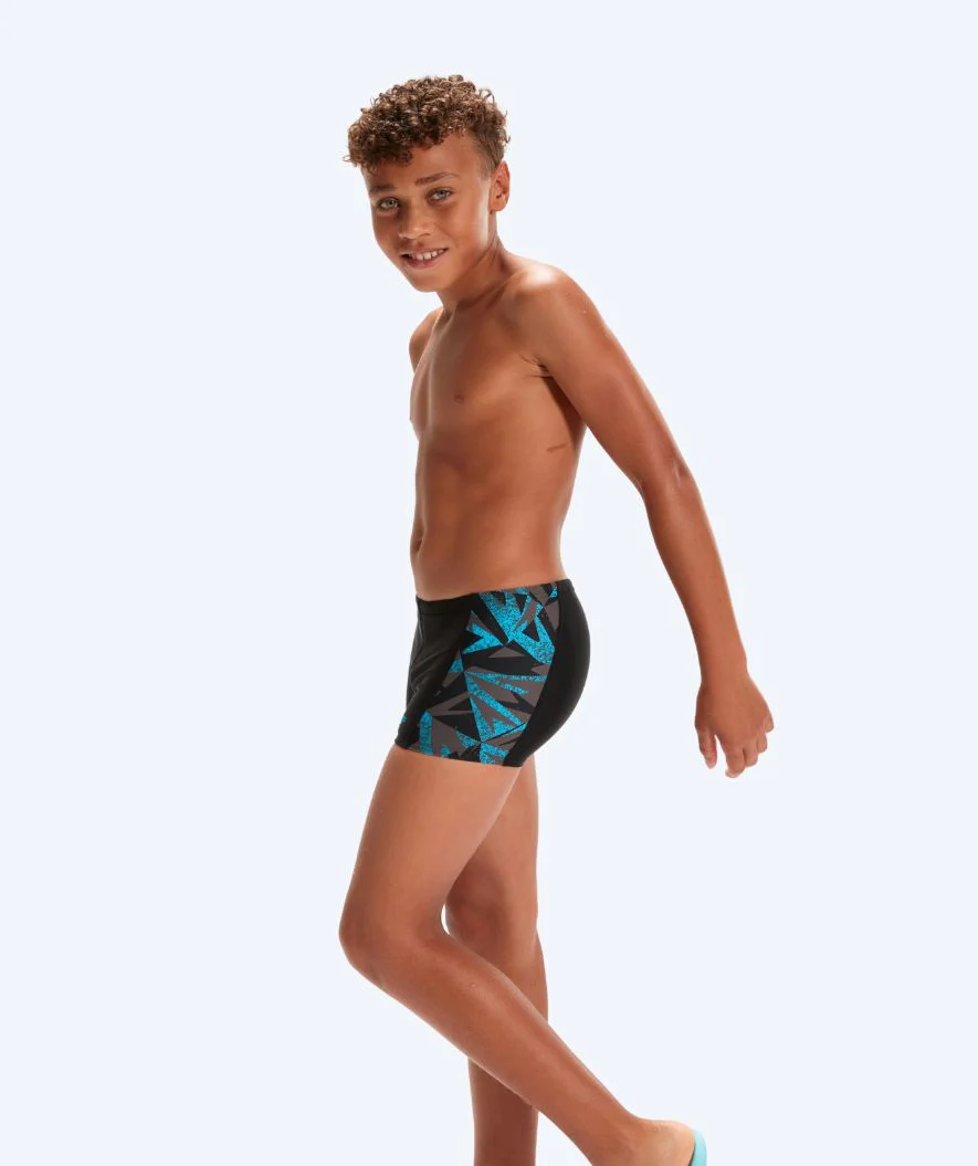 Speedo aquashorts for boys - Hyperboom Panel - Black/Blue - Image 6