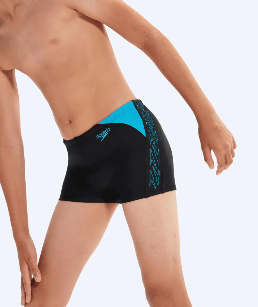 Speedo aquashorts for boys - Hyperboom Splice - Black/blue - Image 3