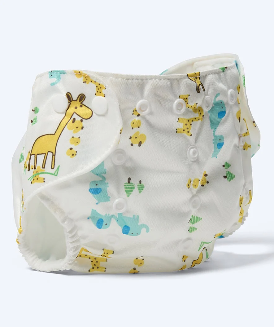 Watery swim nappy - Ondine - White with print - Image 8