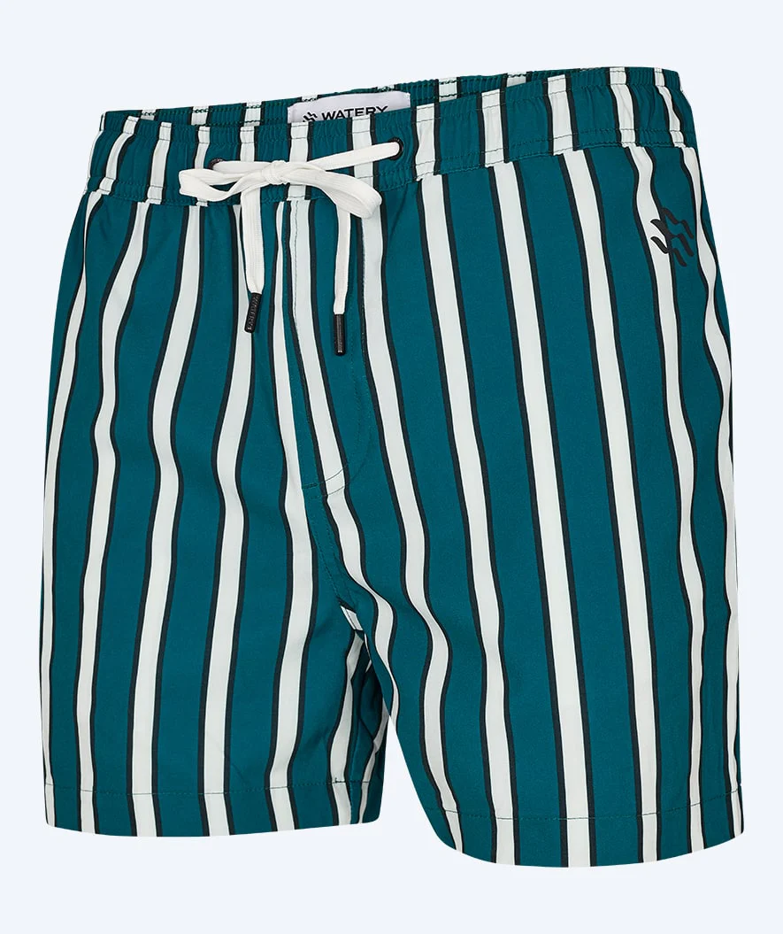 Watery swim shorts for men - Kelvin Eco - Green/white - Image 14