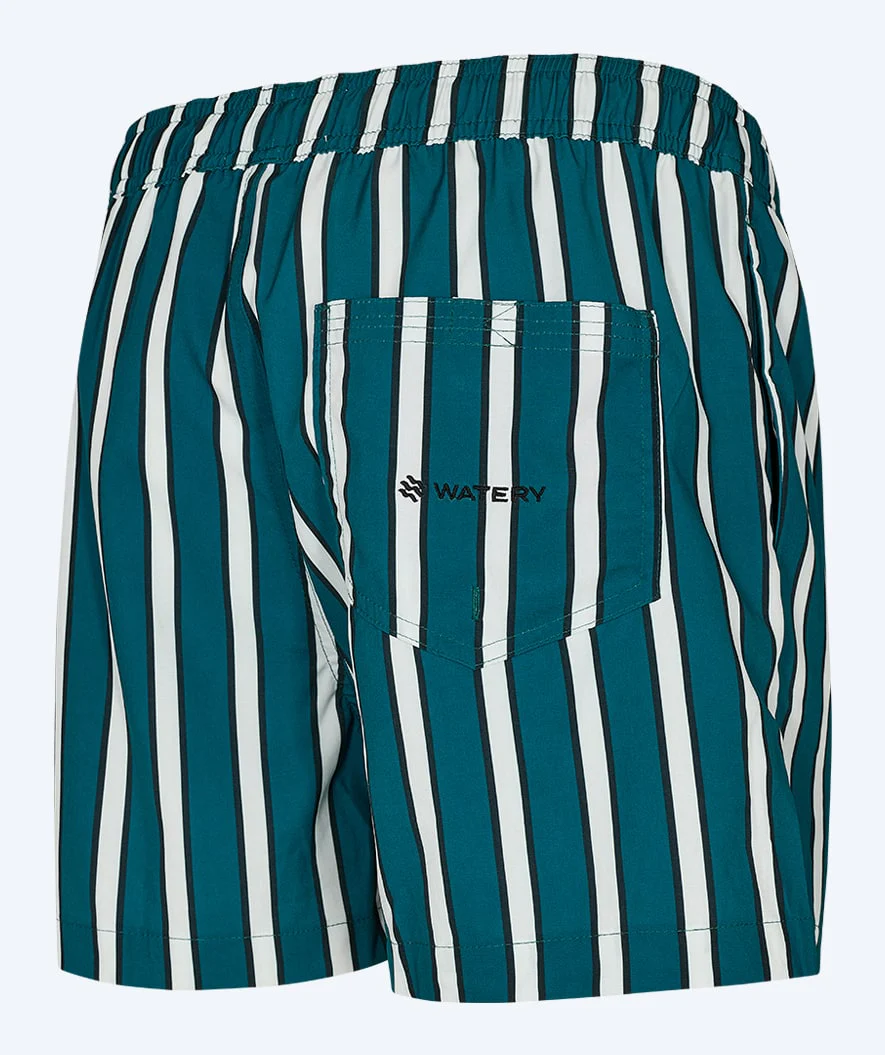 Watery swim shorts for men - Kelvin Eco - Green/white - Image 15
