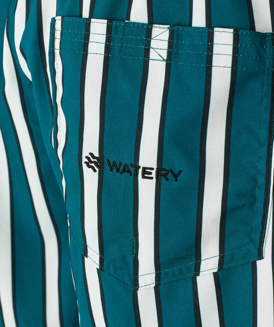 Watery swim shorts for men - Kelvin Eco - Green/white - Image 17