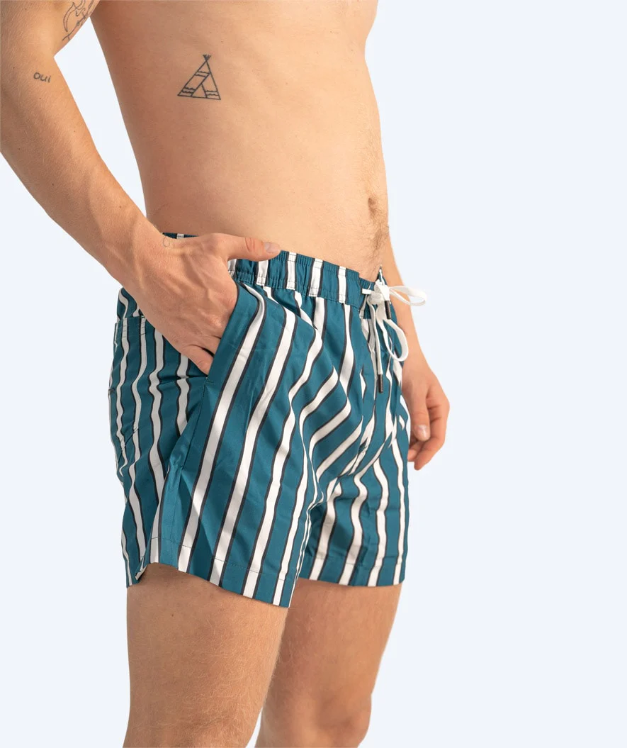 Watery swim shorts for men - Kelvin Eco - Green/white - Image 3