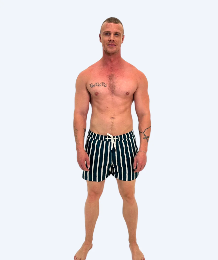 Watery swim shorts for men - Kelvin Eco - Green/white - Image 7