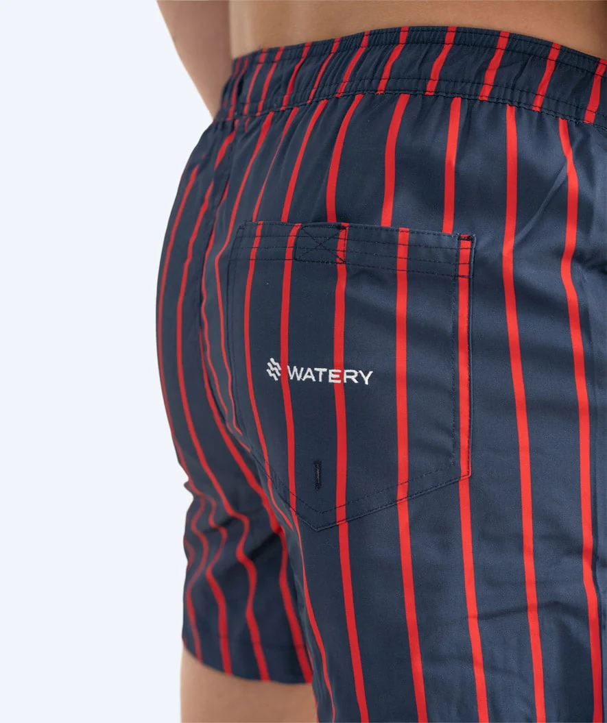 Watery swim shorts for men - Marilla Eco - Dark blue/red - Image 14