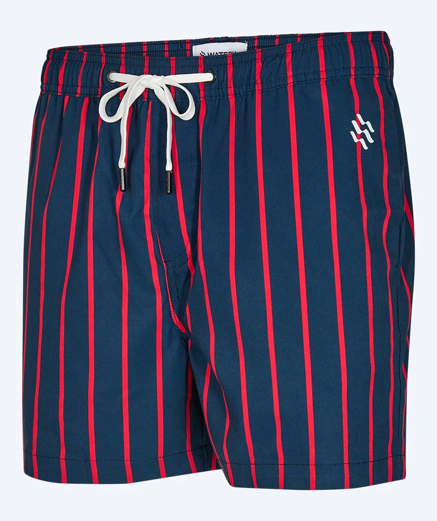 Watery swim shorts for men - Marilla Eco - Dark blue/red - Image 6