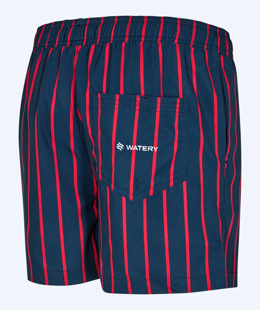 Watery swim shorts for men - Marilla Eco - Dark blue/red - Image 7