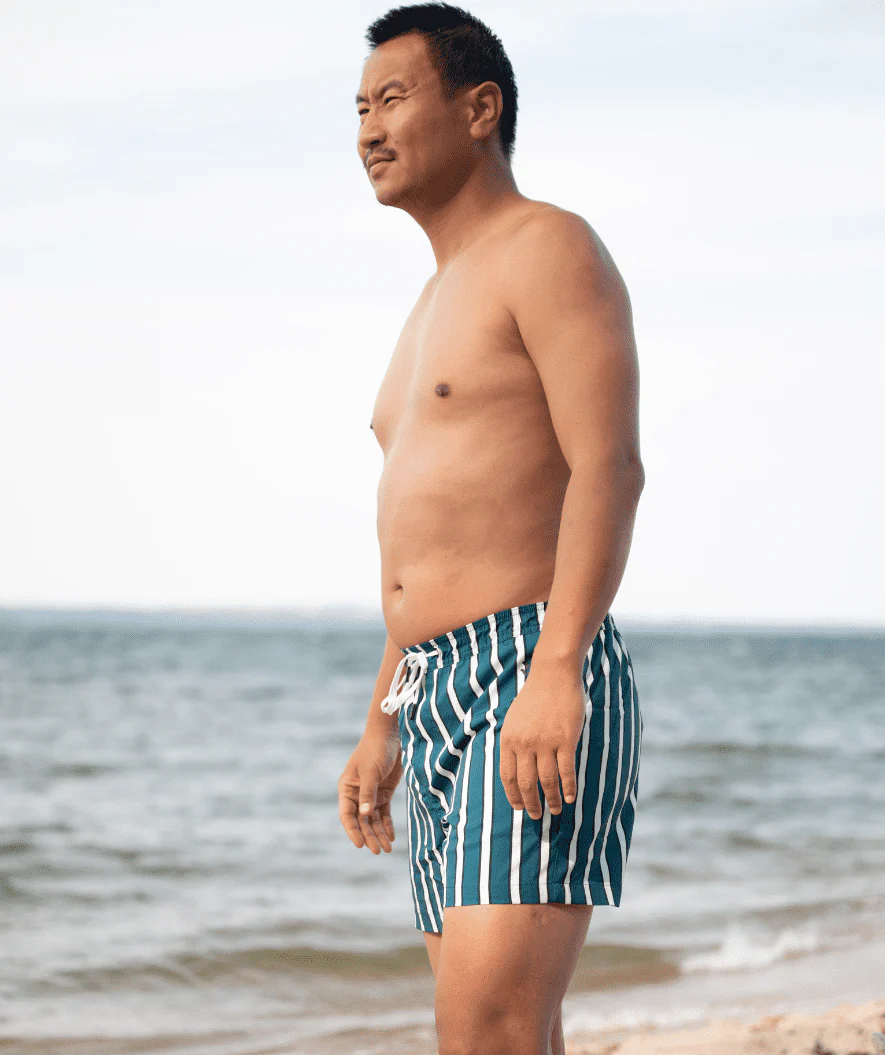 Watery swim shorts for men - Signature Eco - Blue - Image 4