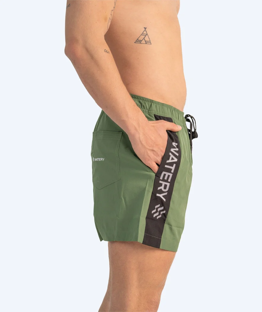 Watery swim shorts for men - Signature Eco - Dust Green - Image 3