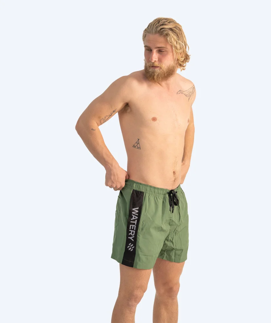 Watery swim shorts for men - Signature Eco - Dust Green - Image 4