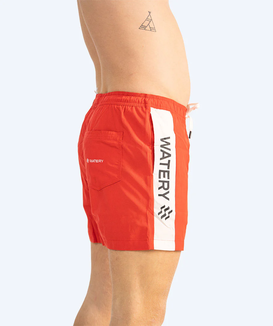 Watery swim shorts for men - Signature Eco - Red - Image 13