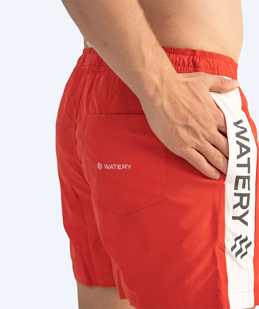 Watery swim shorts for men - Signature Eco - Red - Image 14